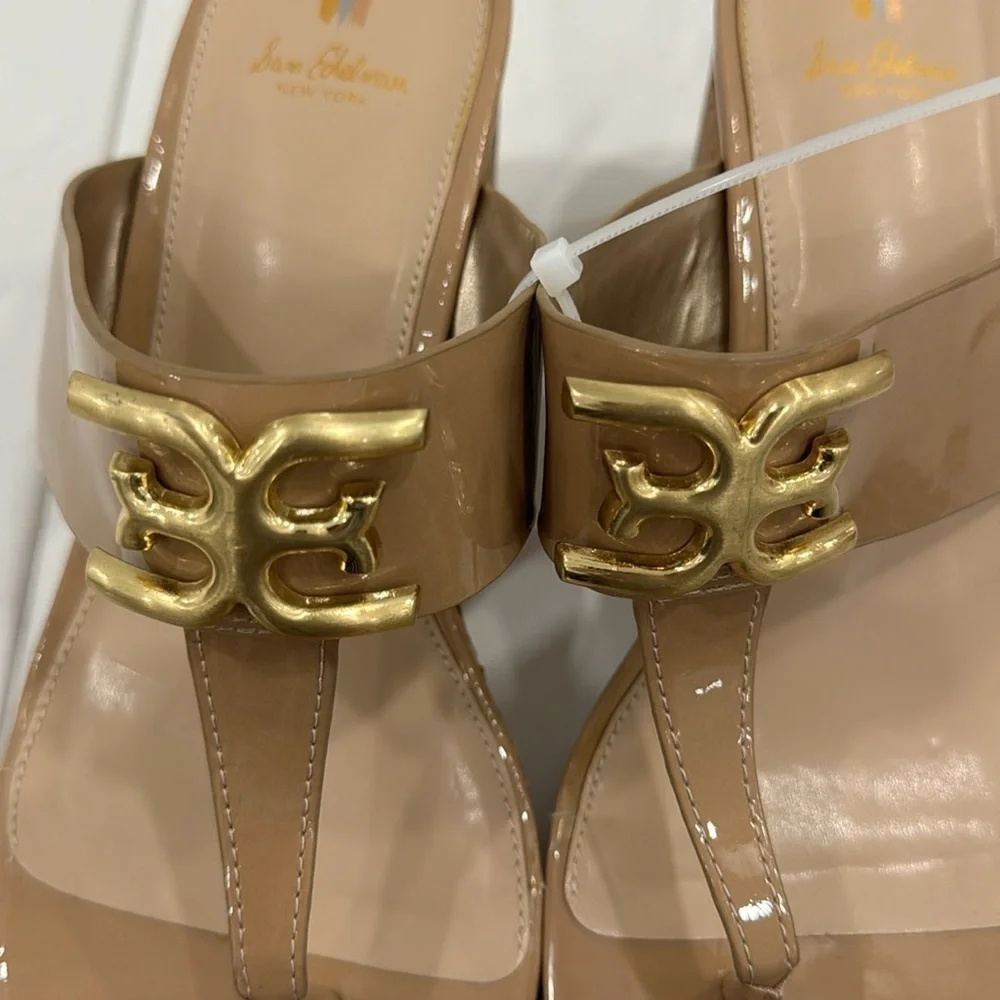NEW! Sam Edelman Yardlie Emblem Platform Wedge Sandals - Size 10